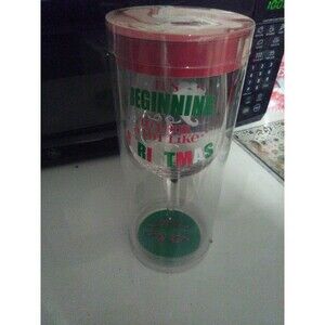 Raise The Bar Wine Glass Santa Its Beginning to look Like Christmas